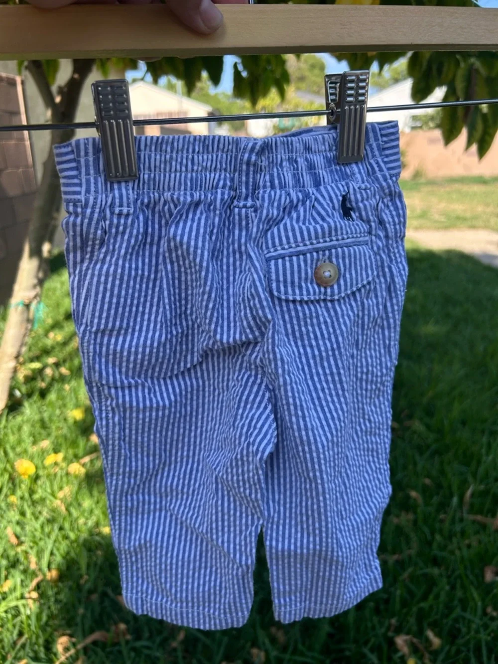 Ralph Lauren Blue and White Striped Baby/Toddler Pants